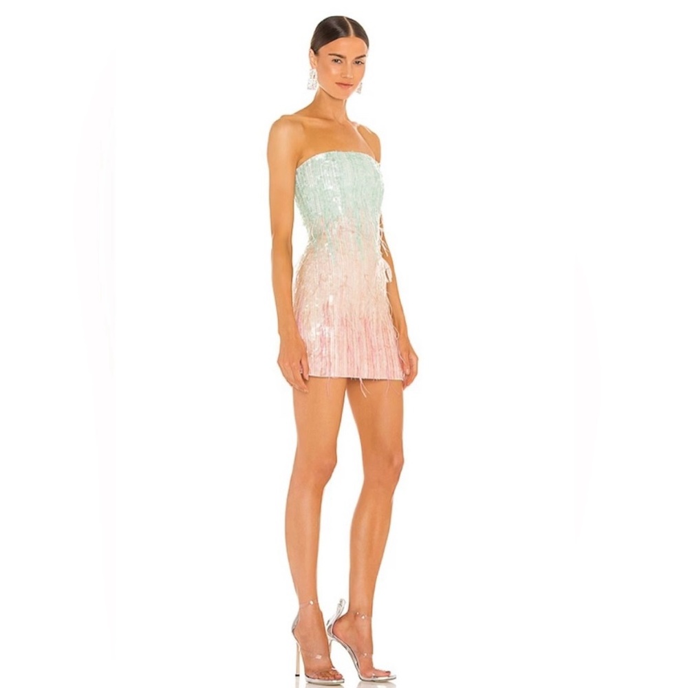 Retrofete Anastasia mini dress in feather